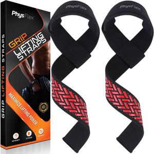 Grip Lifting Straps for Weightlifting and Strength Training, Premium Cotton and Padded Wrist Wraps, Gym Deadlift for Men & Women (Black (Anti-Slip))