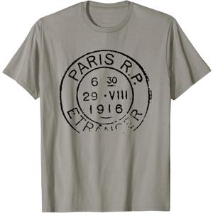 Paris France Classic Everyday Travel T-Shirt, Small