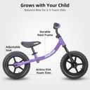 JOYSTAR Toddler Balance Bike 2 Year Old, Age 18 Months to 5 Years Old, No Pedal Bike with Adjustable Handlebar and Seat, Gift for 2-4 Boys Girls, 12 Inch Wheels