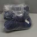 Bedsure GentleSoft 100% Cotton Blanket Queen Size for Bed - Breathable and Lightweight, Soft Cozy Textured Herringbone Woven Blanket for Summer, Navy Blue, 90x90 inches