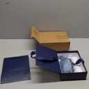 Zonon Dark Blue Luxury Gift Box with Lid and Ribbon 9 x 7 x 3'' Gift Bag with Greeting Card Tissue Paper for Decoration Wedding Birthday Party Favor Present Supplies