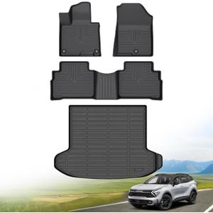 Hutisya - for 2023-2025 Kia Sportage (Not Hybrid) Floor Mats & Cargo Liner Set All Weather Protection Anti-Slip & Durable TPE Full Set Liners Automotive Accessories 