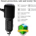 Radar Detector Power Cord,for Uniden Escort Valentine Beltronics Passport Cobr Whistler etc Radar Detector,Dual USB QC3.0 Quick Charger(6.5FT)