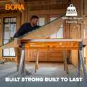 BORA Workhorse XT Adjustable Saw Horses 2 Pack Folding Heavy Duty Sawhorse with Adjustable Height Legs, 2700 lbs Capacity - Portable Workbench & Work Station with Built-in Bottle Opener PM-3360T