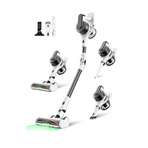 Cordless Vacuum Cleaner, 45KPA Stick Vacuum Rechargeable with Bendable Wand for Carpet, Hardwood Floors & Pet Hair, 9 in 1 Lightweight, Quiet & Powerful Cleaning for Home