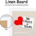Linen Bulletin Board, 11.8"x35.4" Large Pin Board,Cork Board for Walls, Fabric Bulletin Board for Office Home Kitchen Decorative,Vision Board