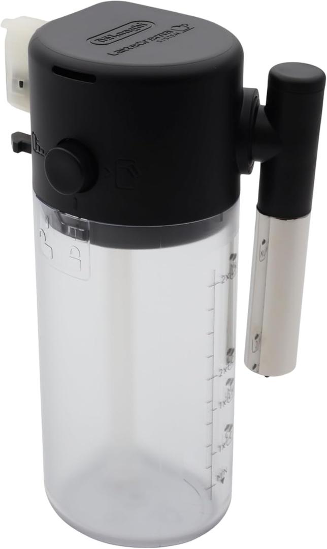 DLSC028 Detachable Milk Carafe Jug Jar Container Assembly compatible with De'Longhi Espresso Coffee Machine