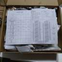 Double 2484 inch Glass Sliding Barn Door Slab with 8ft Hardware Kit Included, 5-Panel Frosted Glass, Spruce Wood Support DIY Dyeing, Easy Assembly