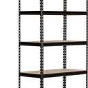 5 Layer Black Steel Storage Rack Boltless Shelving Unit Tier Layer Height Adjustable Shelf Organizer 30" W x 12" D x 60" H