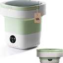 Portable Washing Machine, 7L/12L Upgraded Mini Washing Machine, Suitable for Small Clothes, Foldable Laundry Machine, Ideal for Dorm, Home, Hotel, Camping and Travel (Green, 12L)