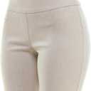 Zac & Rachel Women's Pull-on Slim Leg Crop Pant (Beige, XXXL)
