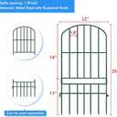 Adavin Animal Barrier Garden Fence,10 Pack Green 12''L x 25" H no dig Fence, Underground dig Protection for Dog Rabbits Rustproof Metal Wire Panel Border, 10 ft Ground Stakes for Outdoor Patio