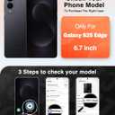 [4 in 1] Magnetic for Galaxy S25 Edge Case, 2 Pics Privacy Screen Protectors and 1 Pic Camera Protector, Fit for MagSafe, Military Grade Shockproof Translucent Matte Galaxy S25Edge Cover, Black