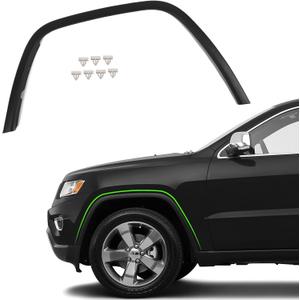 JOLONG Front Left Fender Flare for Jeep Grand Cherokee 2011-2016 LH Wheel Arch Trim molding Textured Black Driver Side 1 pcs Replacemnet for Fender Cover CH1290106 1MP39RXFAE