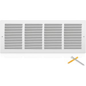 Fancat 24"W x 8"H Return Air Grille [Duct Opening Size], Steel HVAC Return Air Vent Cover for Wall & Ceiling, White Powder-Coated Rust-Resistant AC Cold Air Return, Outer Dimensions 25.75"W x 9.75"H