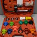 18PCS Radiator Pump Pressure Tester Kit, Pressure Leak Tester Tool Kit for Automotive Cooling System Water Tank Leakage Detection