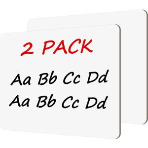 4 x 2 PC Small White Board Dry Erase Classroom Pack Boards 9" x12Personal Whiteboards for Students Teachers Lapboards
