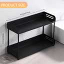 Riadyet 2-Tier Countertop Organizer Shelf – Functional Storage Rack for Kitchen, Bathroom, Vanity, Bedroom & More – Ideal for Spices, Toiletries, Skincare, and Makeup (Cream yellow)