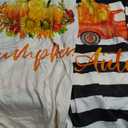 Fall Chair Covers Set of Thanksgiving Dining Protector Stretch Removable Washable Autumn Pumpkin Sunflower Maple Leaves Slipcovers for Dining Hotel Party Wedding, 6 Pieces