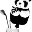 Harborway Panda Golf Driver Head Cover - Funny Golf Head Covers for Men & Women, Plush Driver Headcover Fits Most Clubs - Cute Animal Golf Head Covers Protector, for Golfers