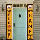 2 x Basketball Party Supplies Hanging Porch Sign - Sport/Basketball Birthday Party Decorations Favors Indoor Outdoor Welcome Banner Door Signs