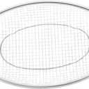 JECOMPRIS Stainless Steel Oval Mesh Draining Basket for Fruits Vegetables Bread Easy to Clean Kitchen Storage Versatile Strainer for Efficient Washing Space Saving