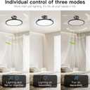 AHAWILL 48 Inch Retractable Ceiling Fan,Low Profile Ceiling Fan with Light and Remote,Modern Black Fan with Retractable Blades for Dinning Room Living Room Bedroom,Dimmable,Timer Setting