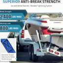 PAULINN Boat Trailer Tie-Downs Straps 1 Inch x 4 FT, 2400 LBS Heavy Duty Adjustable Transom Tie Down Straps Ratchet w/Quick Release Buckle & Anti-Scratch Hooks, for Trailer Marine Jet Ski Pontoon