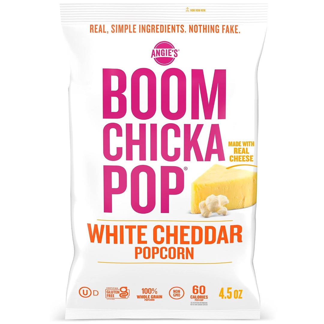 Angie's BOOMCHICKAPOP White Cheddar Popcorn, 4.5 oz. (EXP 04/30/26)