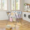 HOMIDEC Drying Rack Clothing,Large 12 Drying Poles with Sock Clips Clothes Drying Rack,Foldable Portable Laundry Drying Rack for Air Drying Clothing,Towels,Delicate Eac,Indoor Outdoor Use.Silver