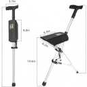 Folding Walking Cane with Seat for Seniors Elderly Automatic Lightweight Portable Wholesale Anti-Slip Aluminum Foldable Trekking Hiking Pole for Travel Outdoor Rest Break Seat
