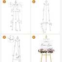 53.9" Gold Easel Stand for Sign, Heavy Duty Metal Display Easel with Storage Bag, Adjustable Art Easel for Wedding Sign, Welcome Sign, Picture