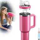 Tumbler Adapter for Stanley to Flavors Cartridges | Leak-Proof Silicone, Food-Grade Material, Compatible with 30oz & 20oz Stanley Quencher H2.0 FlowState Tumblers and Flavor Cartridges, Easy Clean (Passion Pink)