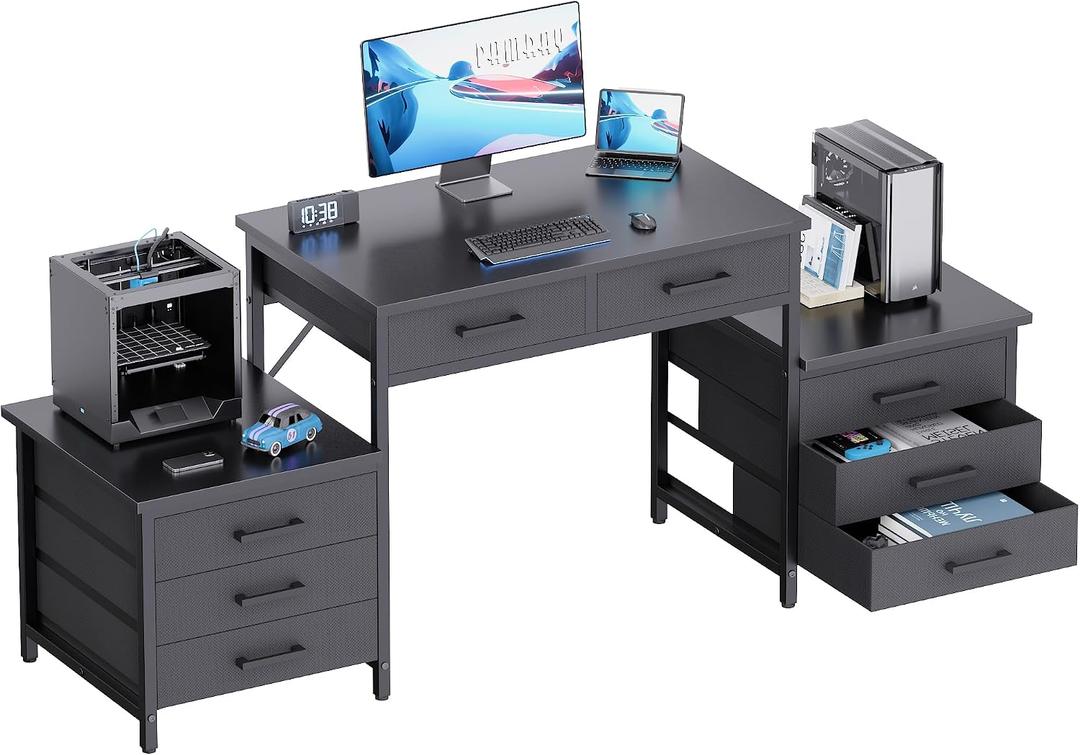 Pamray 63 Inch Computer Desk with 8 Drawers for Study Writing Work
