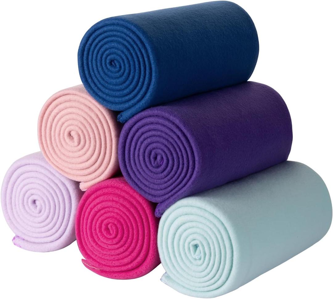 6 x CAI TENG Fleece Throw Blanket Blankets Bulk 6 Pack Soft Lightweight for Kids Cozy Polar Fleece 50 x 60 Solid Pet-Friendly Colorful Bed Sofa Couch Fleece Fabric Travel Wedding Gift Outdoor Multicolor