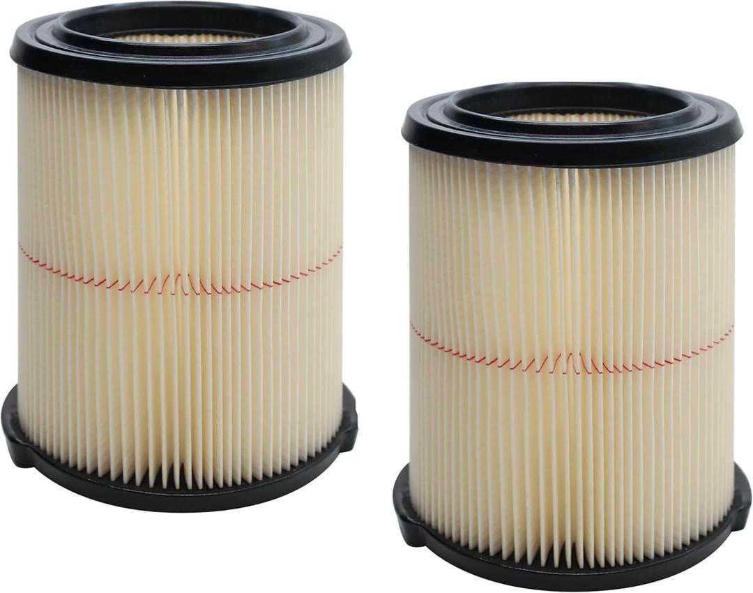 Replacement Filter for Craftsman CMXZVBE38754 9-38754 Red Stripe General Purpose Wet Dry Vac Filter for 5/6/8/12/16/32 Gallon shop vacuums 2Pack