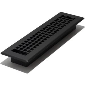 Decor Grates LTH212-BLK Lattice Floor Register, 2x12 Inches, Black