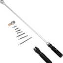 DPTOOL Carburetor Adjustment Wrench Tool 14 Inches Long 90 Degree Bevel Screwdriver Portable Multi-Purpose Screwdriver Kit For Moto Snowmobile, Phillips & Slotted Bits