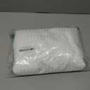 King Bed Skirt, Wrap Around Bed Skirt with Pleated Corner, 14 Inch Drop Pleated Waffle Weave Bedskirts, Anti-Slip, Microfiber, White, 14'' King