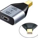 USB-C Type C Female Source to Mini Displayport DP Sink HDTV Adapter 4K 60hz 1080p for Tablet & Phone & Laptop (Not Work for Mini-DP Host to Type-C Monitor)