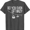 Funny Skiing Snowboarding Design for Men Women Snowboarder T-Shirt, Size L