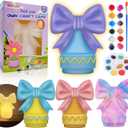 ASIOWELY Paint Your Own Ribbon Bow Lamp Kits,Arts and Crafts Supplies for Kids Toys Ages 4-6-8-12,DIY Art Night Light Painting for Girls Ages 5-10,Birthday Gifts for 3-12+ Year Old Toddler Teens Adult