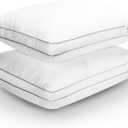 Bed Pillows King Size Set of 2 for Sleeping, Cooling Gusseted Pillows Hotel Quality, Soft Down Alternative Plump Filling for Back, Stomach or Side Sleepers, 19 x 34 inches