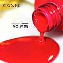 CANNI Red Gel Nail Polish, 1Pcs Bright Red Gel Polish Neon Color High Gloss Soak Off U V Manicure Salon DIY
