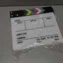 3 x Movie Film Video Clapboard irector's Cut Action Scene Clapper Board,Movie Theme Party Decorations - Black/Colorful, 11.8x10.6 inches (Acrylic Material)