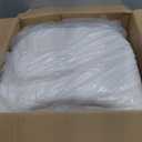 GREENSTELL Small Vanity Stool Chair with Storage and Folding Back, 13.4" x 15" x 30" Square Faux Fur Soft Ottoman, 4 Metal Legs with Anti-Slip Feet, Furry Padded Seat for Makeup, Bedroom, White