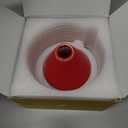 Pour Over Coffee Dripper, Single Cup Porcelain Pour Over Coffee Maker with One Hole V60 Dishwasher Safe Ceramic Filter Cone for Home, Office, Travel, Camping, with Flat Bottom (Red)