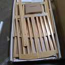 Dream On Me Full-Size 2-in-1 Folding Baby Crib in Natural, GreenGuard Gold & BSA, Portable, Patented Quick Folding System, Strong Wheels, 2 Adjustable Mattress Heights