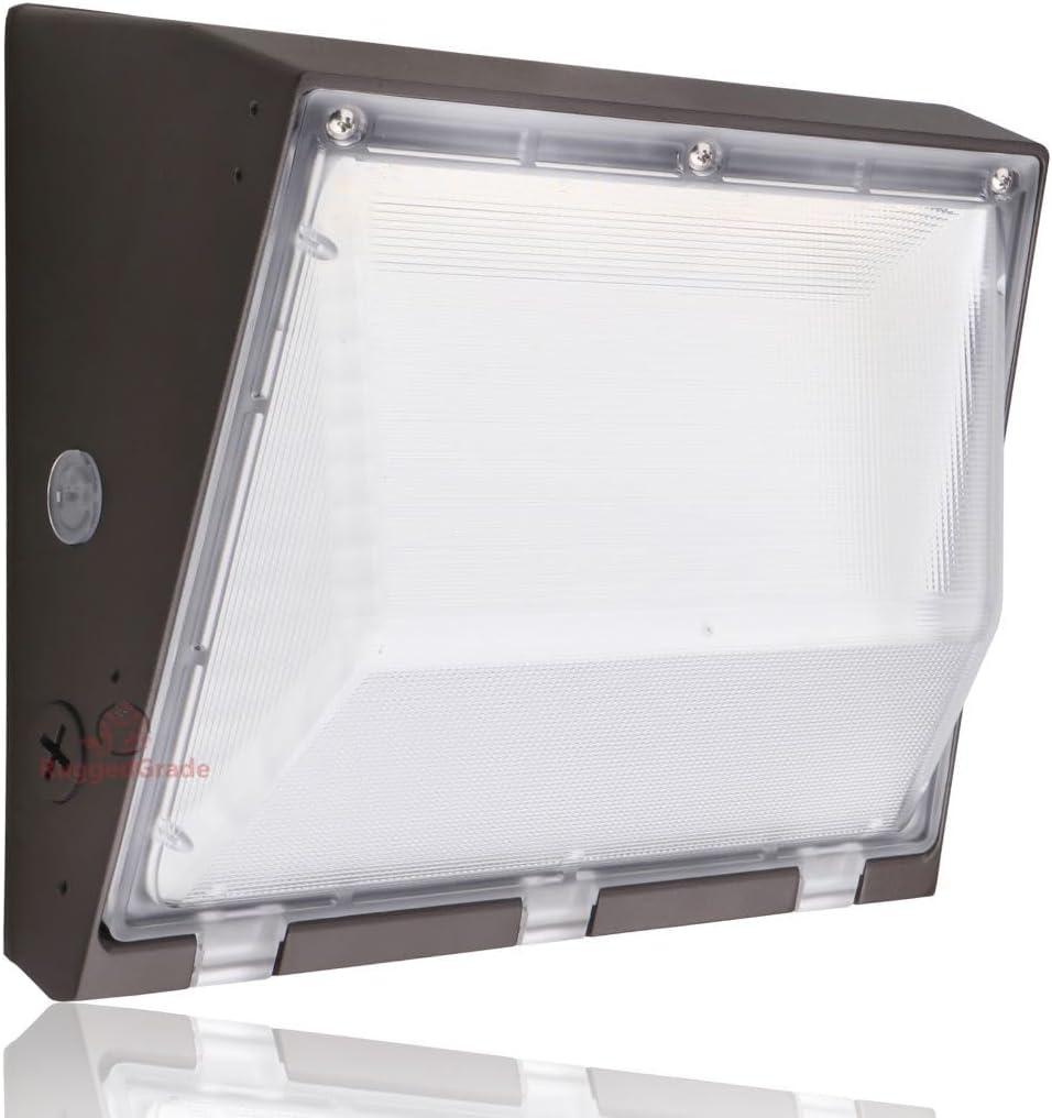 RuggedGrade 60 Watt LED Wall Pack - Durado Blade Series - 8,100 Lumens - 5000K - Semi Cut Off - DLC 5.1 Premium - No Photocell - Black Housing