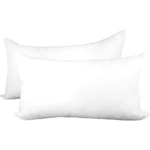 Hometex Canada Pillow Insert 14" x 24" Polyester Filled Premium Fabric Cover (2 Pack)